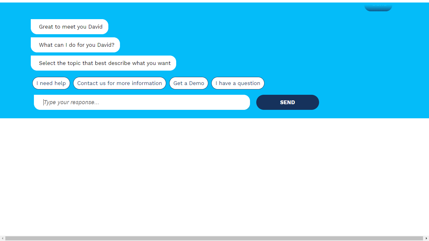 AI Chatbot example 1